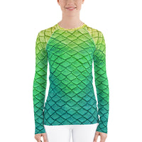 Shoal Green Fitted Rash Guard