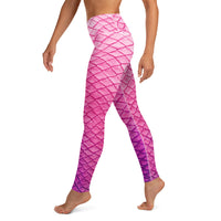 Plumeria Pink High Waisted Leggings