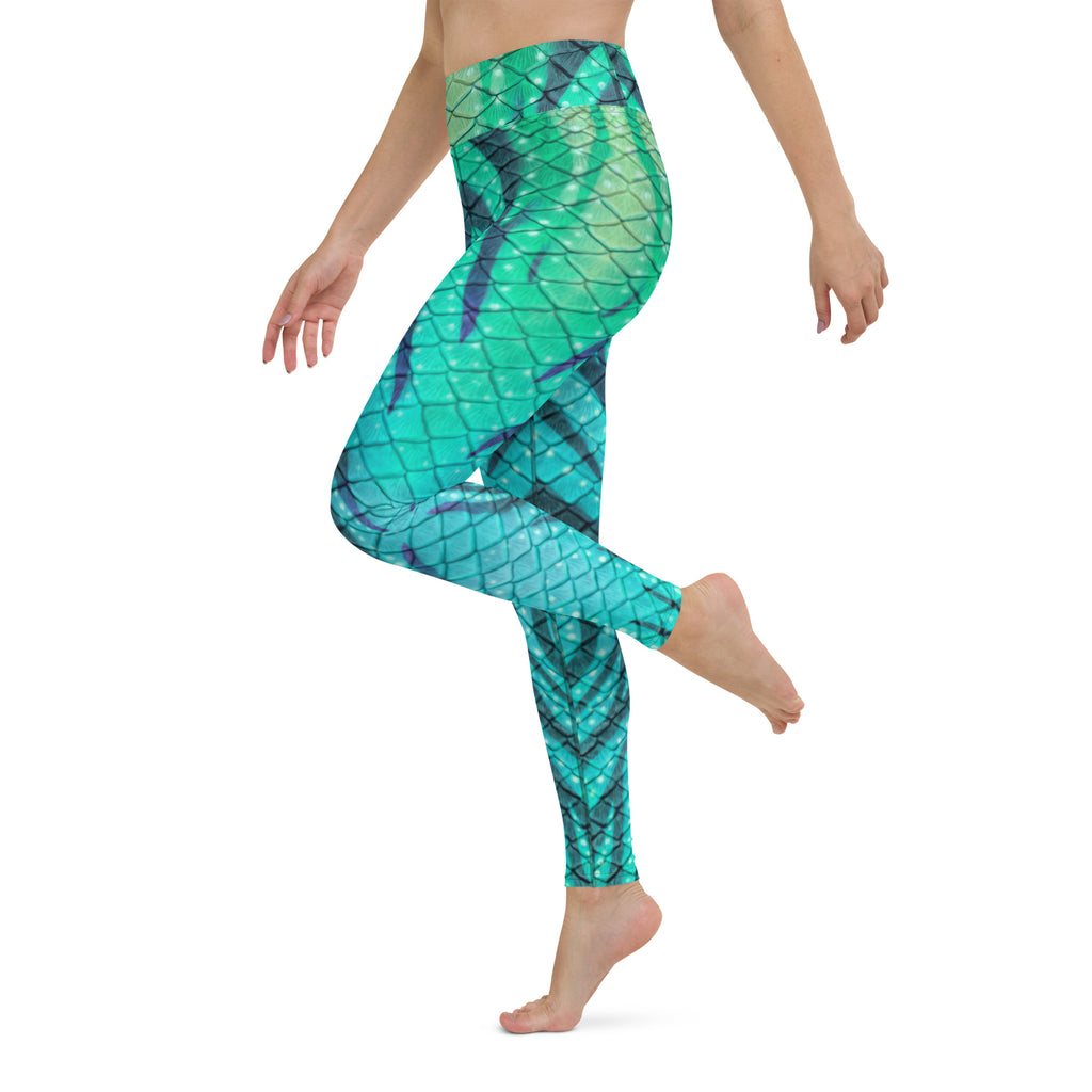 Amazon.com: Choomomo Fish Scales Printed Mermaid Yoga Pants Tight Leggings  for Halloween Fancy Party Dress Up Blue Small : Clothing, Shoes & Jewelry