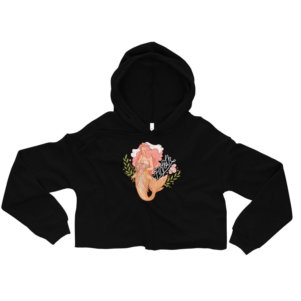 Mermaid Bride Crop Hoodie