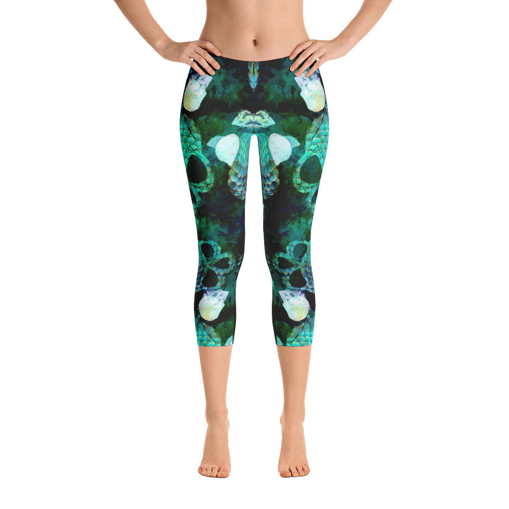Skull Capri Leggings