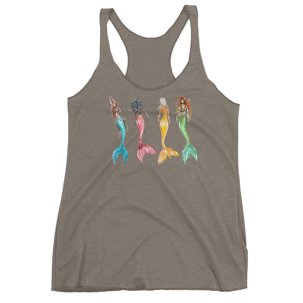 Watercolor Mermaid Racerback Tank