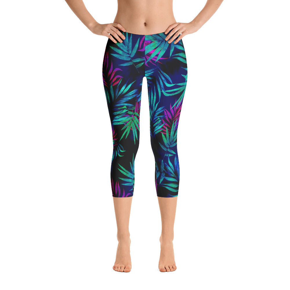 Neon Tropics Capri Leggings