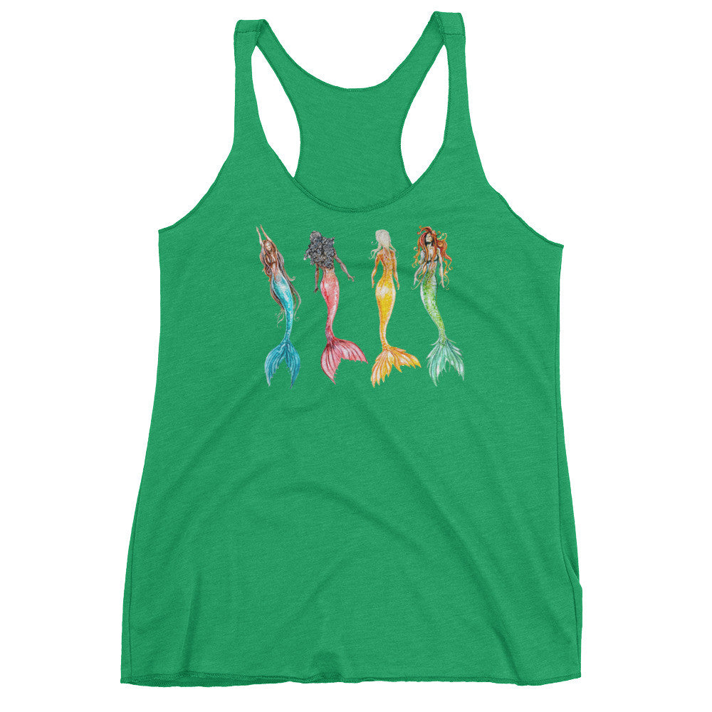 Watercolor Mermaid Racerback Tank